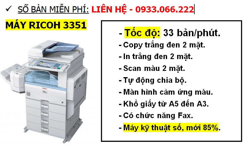 máy photocopy ricoh aficio mp 3351